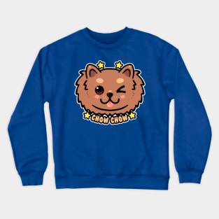 KAWAII Chow Chow Dog Face Crewneck Sweatshirt